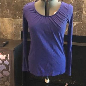 Loft Long Sleeve Purple Top Medium